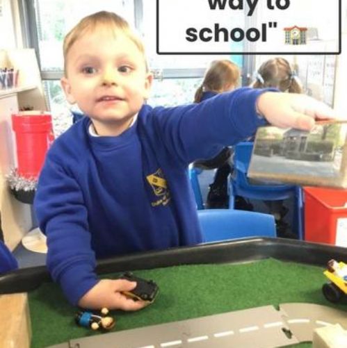 In EYFS, we have been studying what life is like in Glossop now.