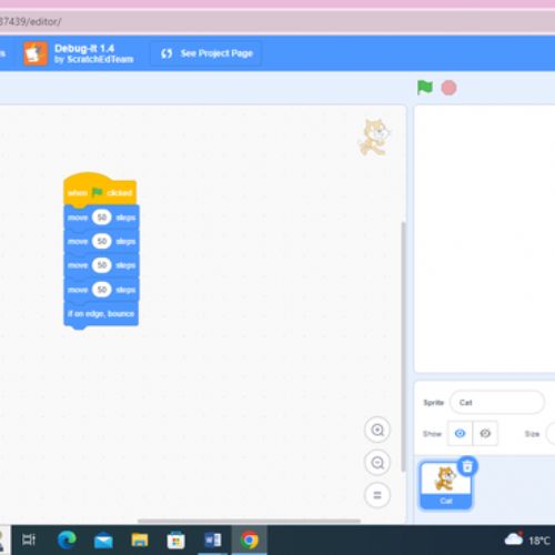 In summer, year 5/6 we revisited algorithms and how inputs can be used in coding to control outputs. We used scratch to find and debug errors in code.
