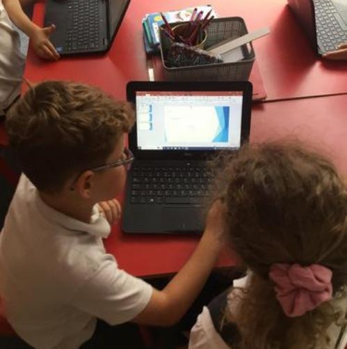 In the summer term, we have been learning how to combine text and sound with images on PowerPoint to create a presentation for the children in reception.